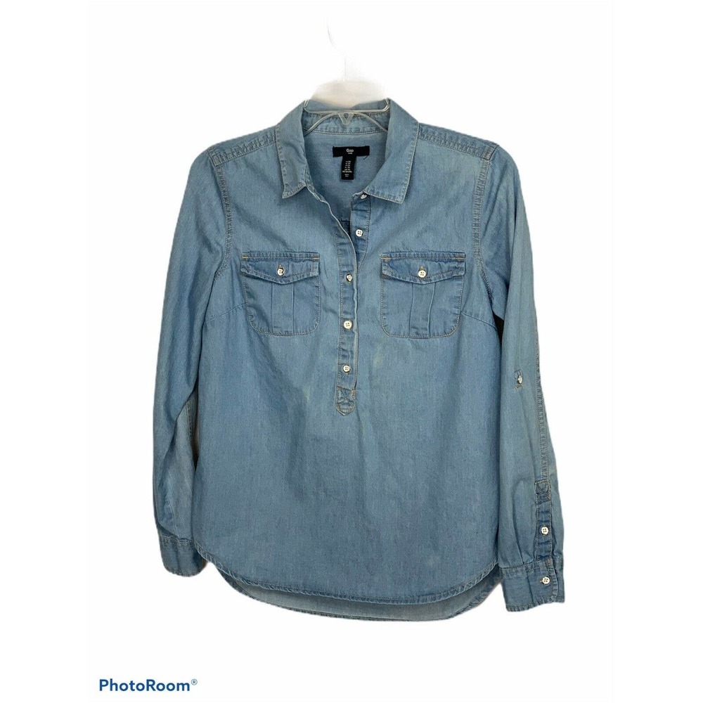 GAP Shirt Women's Size XS Convertible Sleeves XS